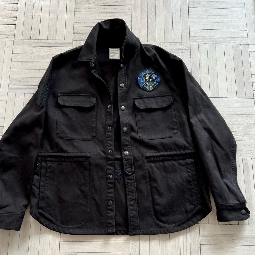 Zadig & Voltaire Rive Gauche Men’s Black Army Jacket. S. New w/o Tag
